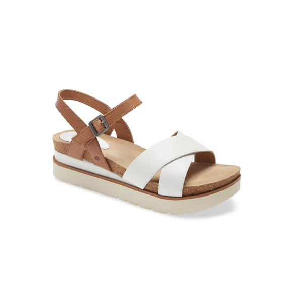 Josef Sibel Clea 10 Platform Sandal in White-Kombi Size EU 41